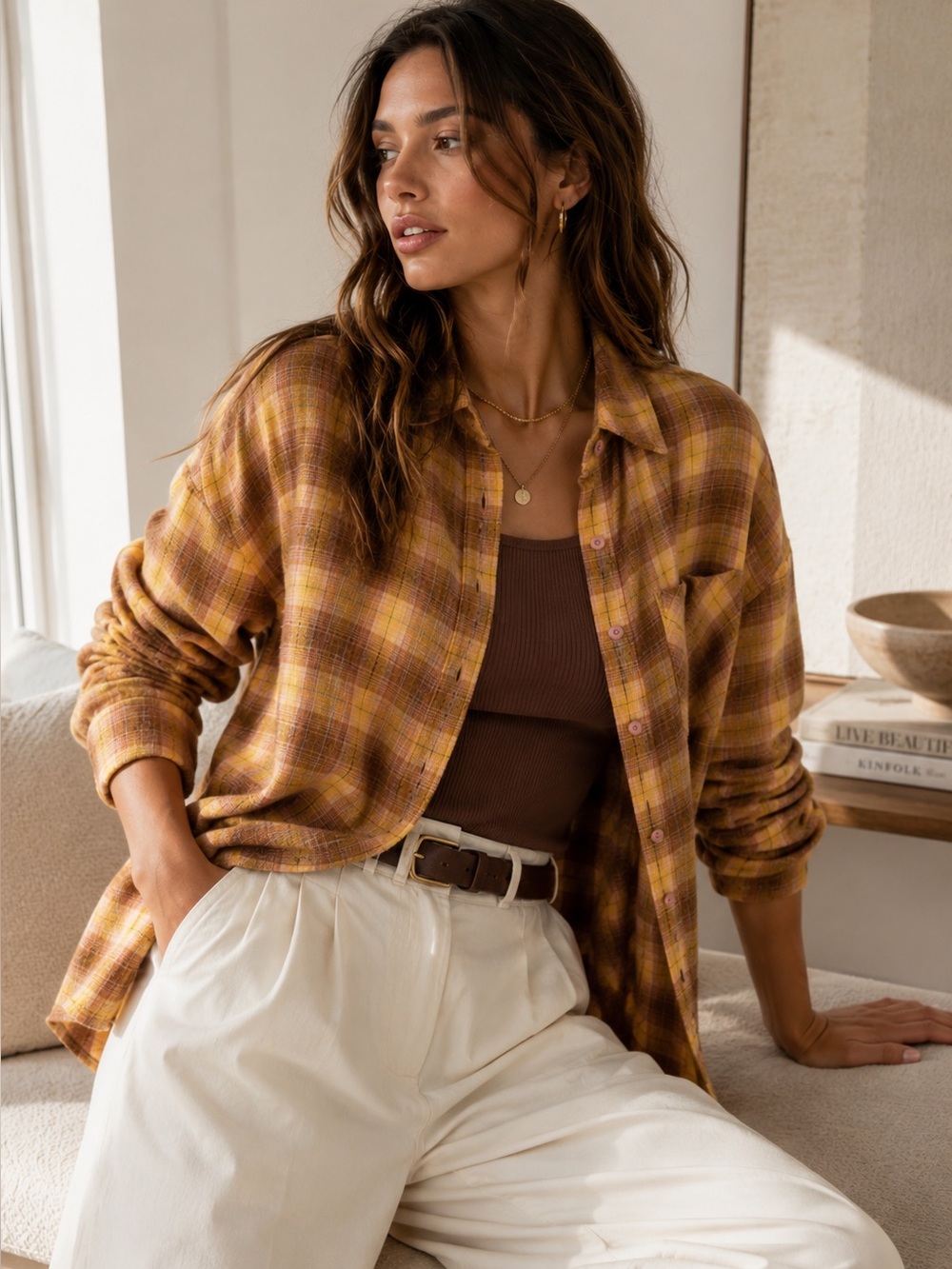 BP. Boyfriend Plaid Flannel Shirt Jordy Plaid 1X